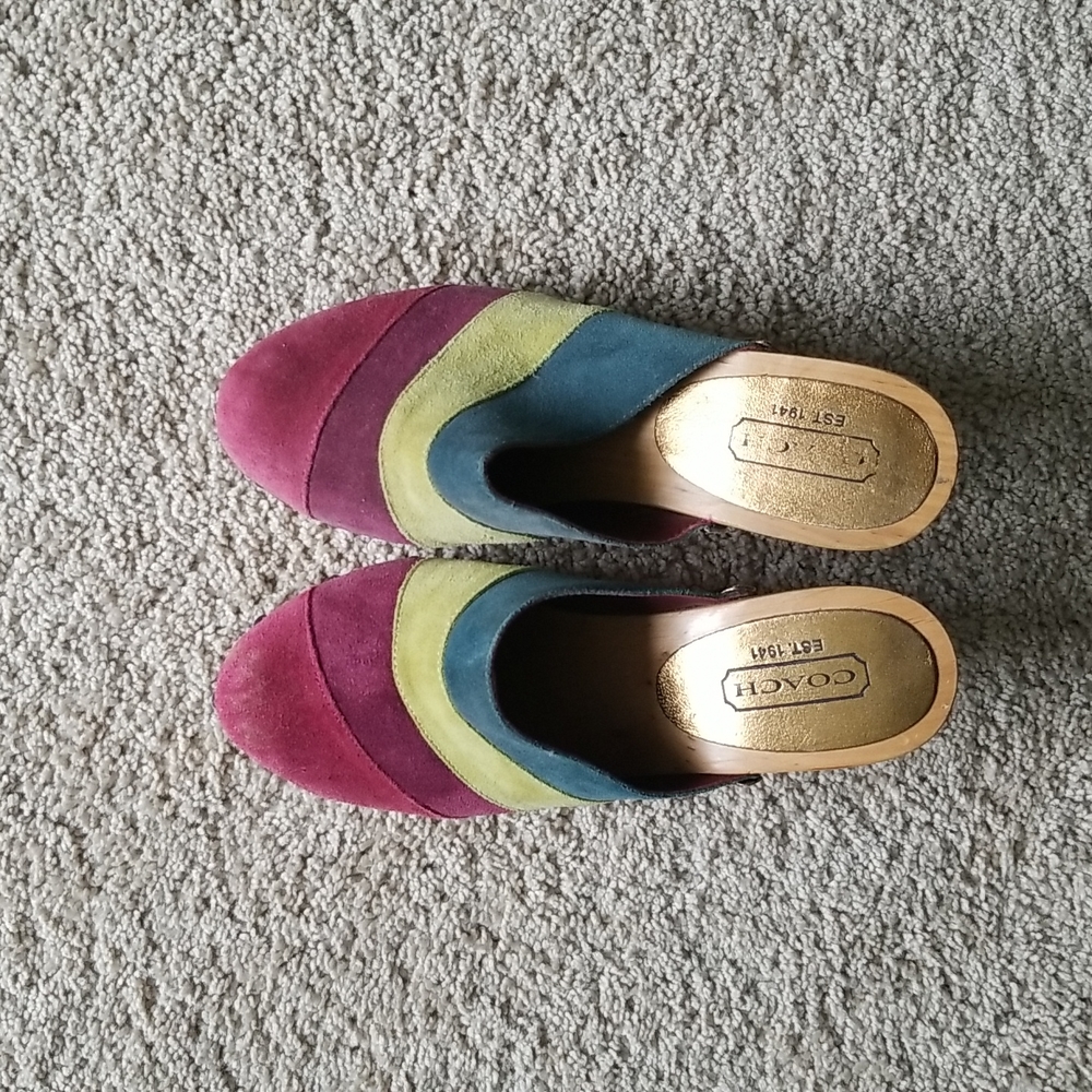 Coach colorblock clog/mule